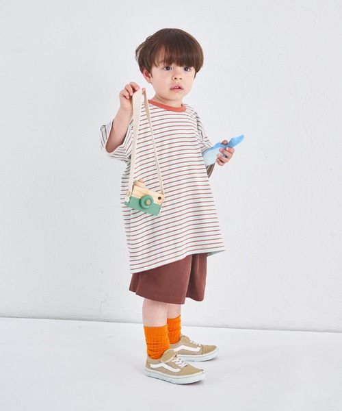 セール】ビックシルエット バックタグ付き カラーボーダー 半袖T