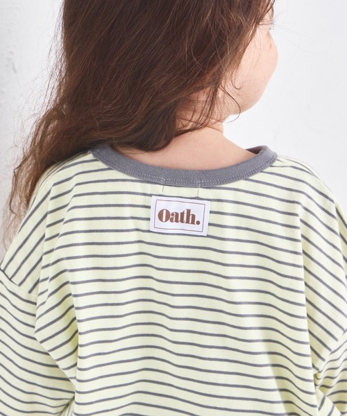 ビックシルエット バックタグ付き カラーボーダー 半袖Tシャツ（T