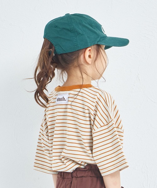 pairmanon（ペアマノン）の「ビックシルエット バックタグ付き カラーボーダー 半袖Tシャツ（Tシャツ/カットソー・キッズ・ピンク系その他/イエロー系その他/ブルー系その他/ベージュ系その他/グレー系その他/ブラウン系その他・100/110/120/130/140/150/90）」の17枚目の写真