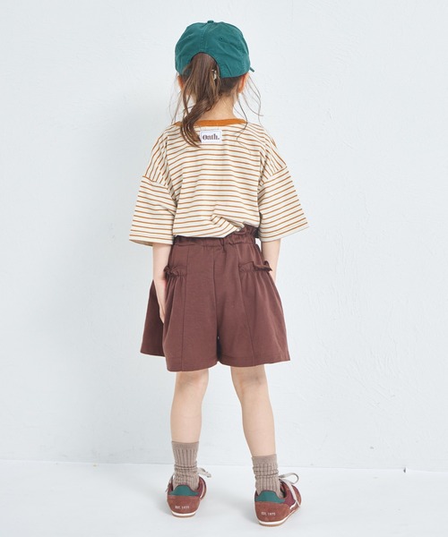 pairmanon（ペアマノン）の「ビックシルエット バックタグ付き カラーボーダー 半袖Tシャツ（Tシャツ/カットソー・キッズ・ピンク系その他/イエロー系その他/ブルー系その他/ベージュ系その他/グレー系その他/ブラウン系その他・100/110/120/130/140/150/90）」の18枚目の写真