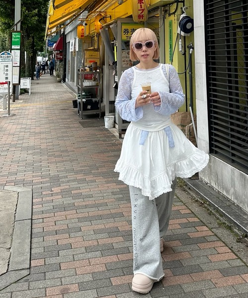 Alley Tokyo（アリートーキョー）の「フリル＆レースミニスカ（スカート・レディース・ホワイト系その他/オフホワイト/ブラック系その他・FREE）」の4枚目の写真