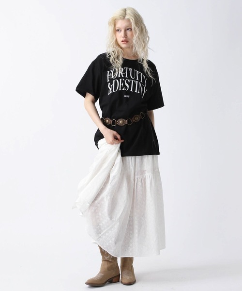 FOREVER 21（フォーエバー トゥエンティーワン）の「【2025SS】スリットコットンロングスカート（スカート・レディース・オフホワイト/ブラック/ブラウン・FREE）」の9枚目の写真