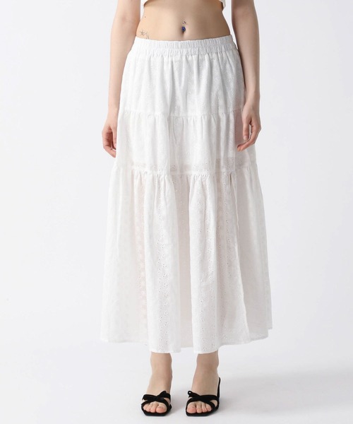 FOREVER 21（フォーエバー トゥエンティーワン）の「【2025SS】スリットコットンロングスカート（スカート・レディース・オフホワイト/ブラック/ブラウン・FREE）」の13枚目の写真