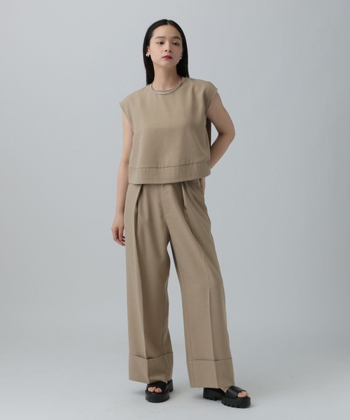 LEPSIM（レプシィム）の「リネンブレンドノースリブラウス　324947（シャツ/ブラウス・レディース・ブラック/オレンジ系その他/ベージュ・FREE）」の20枚目の写真