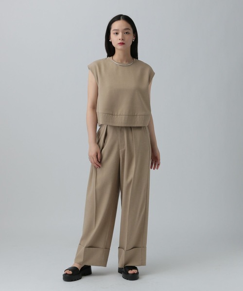 LEPSIM（レプシィム）の「リネンブレンドノースリブラウス　324947（シャツ/ブラウス・レディース・ブラック/オレンジ系その他/ベージュ・FREE）」の21枚目の写真