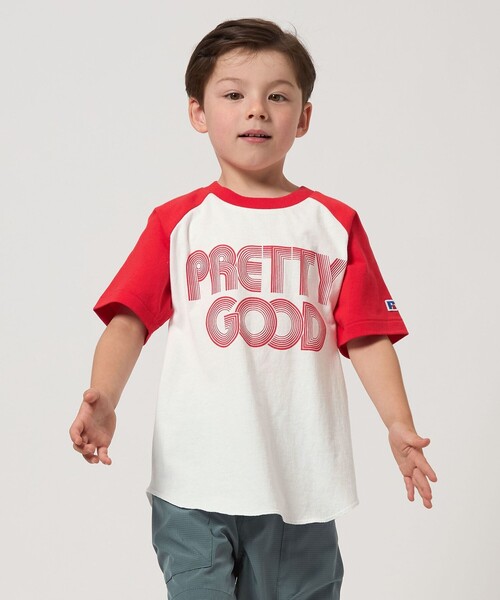 Russell Athletic(ラッセルアスレティック)の「【別注】<RUSSELL ATHLETIC>ラグラン Tシャツ / キッズ 100cm-130cm(Tシャツ/カットソー・キッズ・ブラック/レッド・120cm/110cm/100cm/130cm)」の3枚目の写真