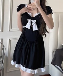 gossip！ロサンゼルス（ゴシップロサンゼルス）の「リボンアクセント フリルワンピース水着 ラブリースイムウェア（水着）」