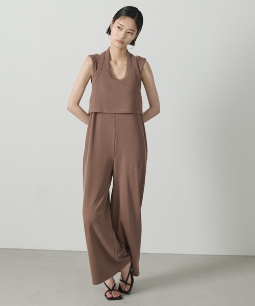 AIC.（エーアイシー）の「ホルタータンク/コンビネゾンアンサンブル（つなぎ/オールインワン・レディース・ブラック/ブラウン・FREE）」の9枚目の写真