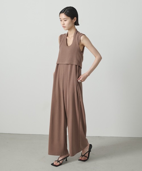 AIC.（エーアイシー）の「ホルタータンク/コンビネゾンアンサンブル（つなぎ/オールインワン・レディース・ブラック/ブラウン・FREE）」の10枚目の写真