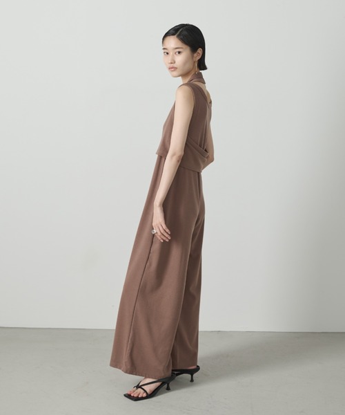 AIC.（エーアイシー）の「ホルタータンク/コンビネゾンアンサンブル（つなぎ/オールインワン・レディース・ブラック/ブラウン・FREE）」の12枚目の写真