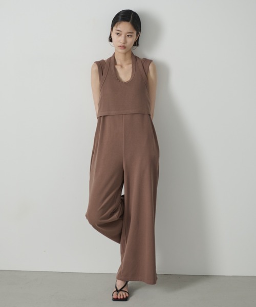 AIC.（エーアイシー）の「ホルタータンク/コンビネゾンアンサンブル（つなぎ/オールインワン・レディース・ブラック/ブラウン・FREE）」の11枚目の写真