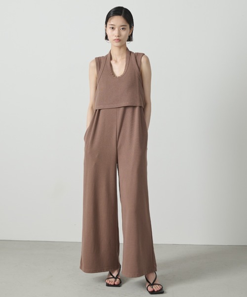 AIC.（エーアイシー）の「ホルタータンク/コンビネゾンアンサンブル（つなぎ/オールインワン・レディース・ブラック/ブラウン・FREE）」の8枚目の写真