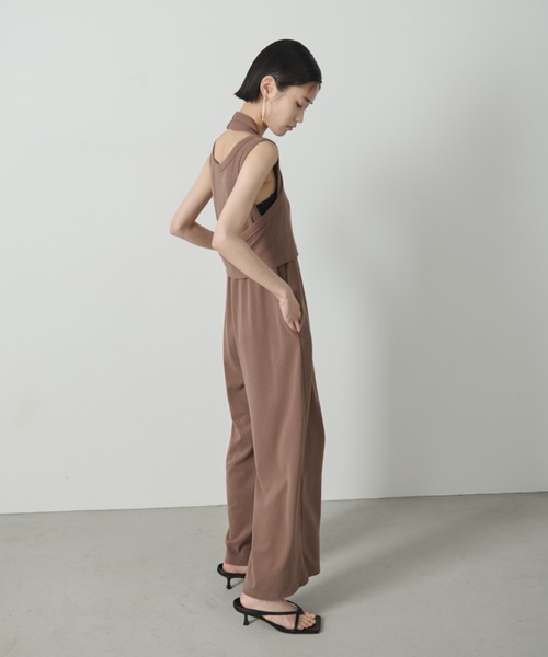 AIC.（エーアイシー）の「ホルタータンク/コンビネゾンアンサンブル（つなぎ/オールインワン・レディース・ブラック/ブラウン・FREE）」の13枚目の写真