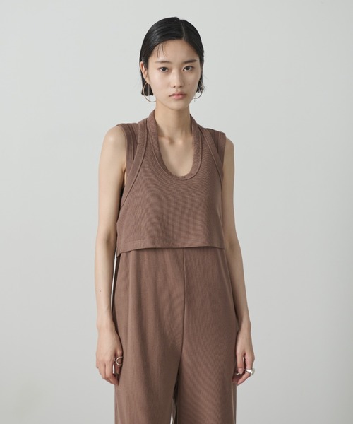 AIC.（エーアイシー）の「ホルタータンク/コンビネゾンアンサンブル（つなぎ/オールインワン・レディース・ブラック/ブラウン・FREE）」の16枚目の写真