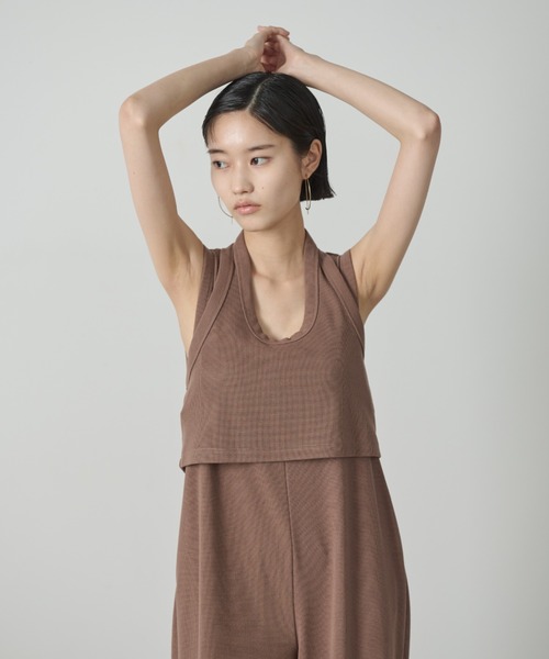 AIC.（エーアイシー）の「ホルタータンク/コンビネゾンアンサンブル（つなぎ/オールインワン・レディース・ブラック/ブラウン・FREE）」の18枚目の写真