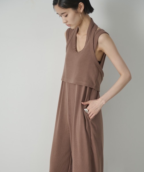 AIC.（エーアイシー）の「ホルタータンク/コンビネゾンアンサンブル（つなぎ/オールインワン・レディース・ブラック/ブラウン・FREE）」の20枚目の写真