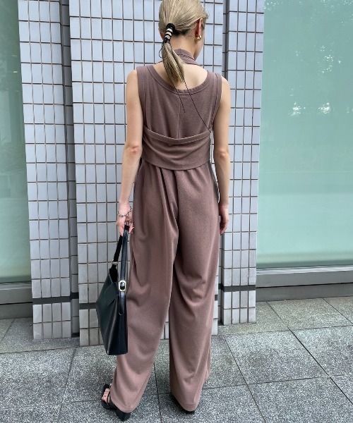 AIC.（エーアイシー）の「ホルタータンク/コンビネゾンアンサンブル（つなぎ/オールインワン・レディース・ブラック/ブラウン・FREE）」の7枚目の写真