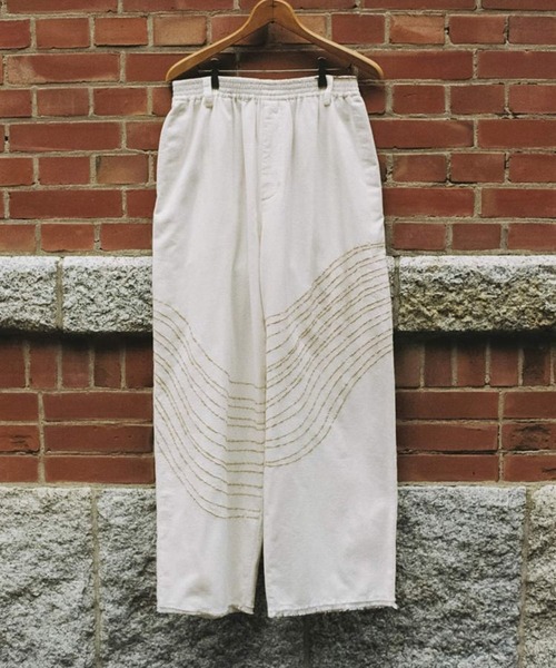 LIDNM（リドム）の「Embroidery Trousers by Julien Villevoye（スラックス・メンズ・ホワイト系その他・LARGE/MEDIUM/SMALL）」の9枚目の写真