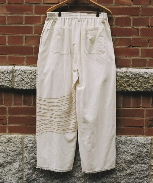LIDNM（リドム）の「Embroidery Trousers by Julien Villevoye（スラックス・メンズ・ホワイト系その他・LARGE/MEDIUM/SMALL）」の10枚目の写真