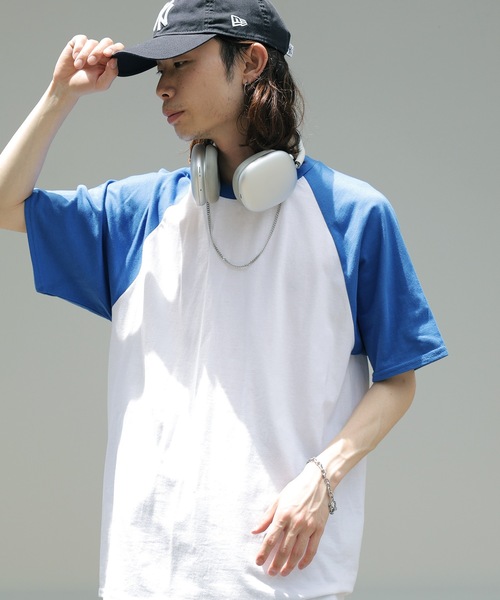 GILDAN(ギルダン)の「Gildan/ギルダン プレミアムコットン 5.3oz ラグランT Tシャツ 秋 秋服 2026年秋冬(Tシャツ/カットソー・メンズ・グレー/ホワイト×ブラック/ホワイト×レッド/ホワイト×ブルー・XL/L/M/S)」の13枚目の写真