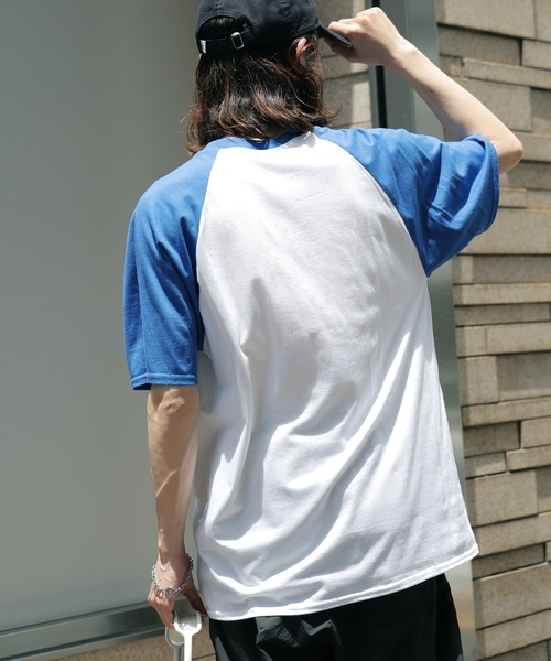 GILDAN(ギルダン)の「Gildan/ギルダン プレミアムコットン 5.3oz ラグランT Tシャツ 秋 秋服 2026年秋冬(Tシャツ/カットソー・メンズ・グレー/ホワイト×ブラック/ホワイト×レッド/ホワイト×ブルー・XL/L/M/S)」の15枚目の写真