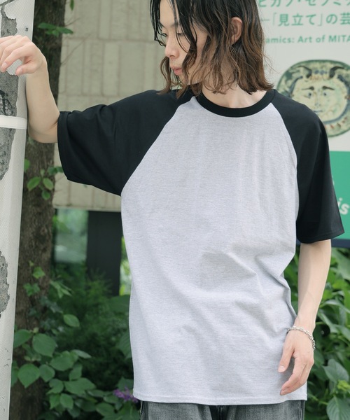 GILDAN(ギルダン)の「Gildan/ギルダン プレミアムコットン 5.3oz ラグランT Tシャツ 秋 秋服 2026年秋冬(Tシャツ/カットソー・メンズ・グレー/ホワイト×ブラック/ホワイト×レッド/ホワイト×ブルー・XL/L/M/S)」の21枚目の写真