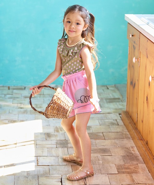 MARKEY'S（マーキーズ）の「リブモチーフプリントキュロットパンツ（その他パンツ・キッズ・チャコール/パープル/ライトピンク・80/90/95/100/110/120/130/140/150）」の21枚目の写真