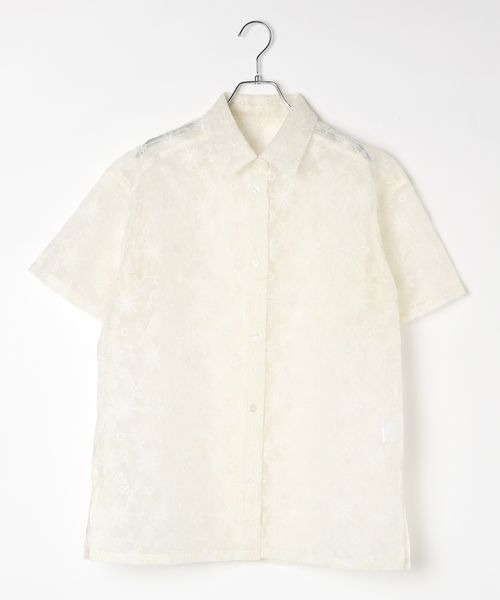 PAGEBOY（ページボーイ）の「フラワーシシュウシアーシャツ（シャツ/ブラウス・レディース・ブラック/オフホワイト/チャコールグレー・FREE）」の22枚目の写真