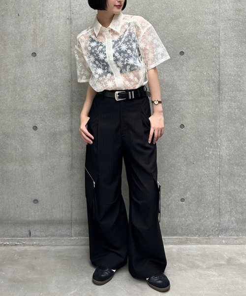 ひらのです。 フラワーシシュウシアーシャツ（シャツ/ブラウス）｜PAGEBOY