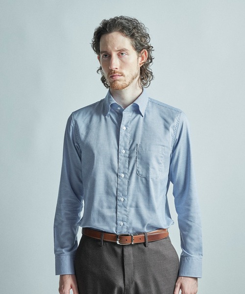 MEN'S BIGI(メンズビギ)の「コットンドビードレスシャツ(ビジネスシャツ・メンズ・ホワイト/ブルー・01/02/03/04)」の16枚目の写真