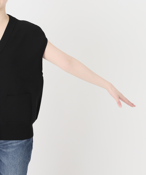 スピックアンドスパン　ウォッシャブルVネックニットベスト WEB限定追加2》ウォッシャブルVネックニットベスト（ベスト