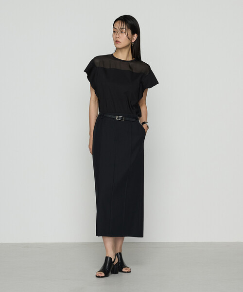 COMME CA（コムサ）の「ドライカラミ/クリアスムース プルオーバー（Tシャツ/カットソー・レディース・ブラック/オフホワイト・9号/11号）」の7枚目の写真