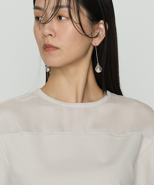 COMME CA（コムサ）の「ドライカラミ/クリアスムース プルオーバー（Tシャツ/カットソー・レディース・ブラック/オフホワイト・9号/11号）」の11枚目の写真