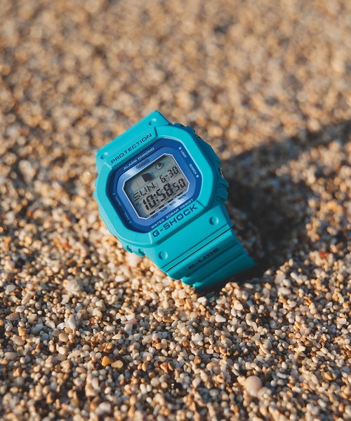★【美品】G-SHOCK G-LIDE 青デジタル腕時計★ G-SHOCK“ハワイの花々”着想デジタル腕時計、夏に映えるブルー
