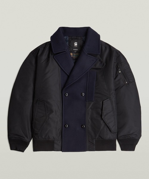 G-STAR（ジースター）の「【UNISEX】HYBRID PEACOAT/異素材ミックス