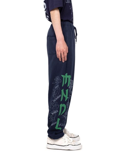 Mendrill(メンドリル)の「Mendrill X GS. Distressed Pants(スウェットパンツ・メンズ・ネイビー/グレー・48/46)」の14枚目の写真