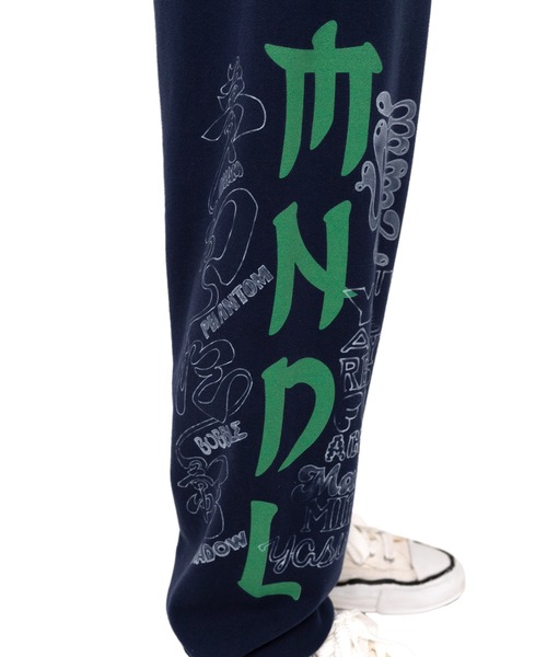 Mendrill(メンドリル)の「Mendrill X GS. Distressed Pants(スウェットパンツ・メンズ・ネイビー/グレー・48/46)」の16枚目の写真