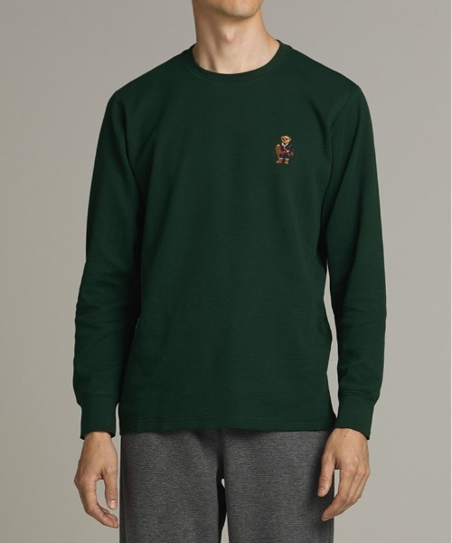 POLO RALPH LAUREN(ポロ ラルフ ローレン)の「【POLO RALPH LAUREN】ワッフル クルーネックロングスリーブ(ルームウェア/パジャマ・メンズ・グリーン/ブラック/ネイビー・MEDIUM/X-LARGE/LARGE)」の2枚目の写真