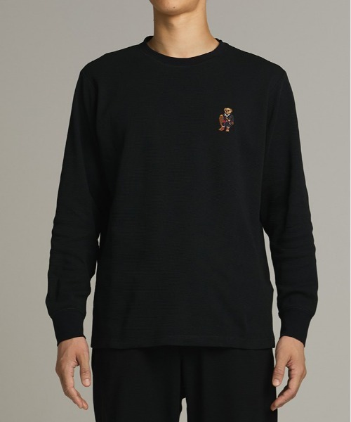 POLO RALPH LAUREN(ポロ ラルフ ローレン)の「【POLO RALPH LAUREN】ワッフル クルーネックロングスリーブ(ルームウェア/パジャマ・メンズ・グリーン/ブラック/ネイビー・MEDIUM/X-LARGE/LARGE)」の1枚目の写真