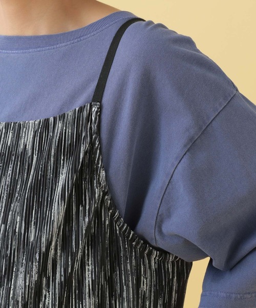 LEPSIM（レプシィム）の「【産前・産後対応】マタニティ／プリーツ柄キャミワンピース　497047（マタニティウェア/グッズ・レディース・ブラック/オフホワイト・FREE）」の18枚目の写真