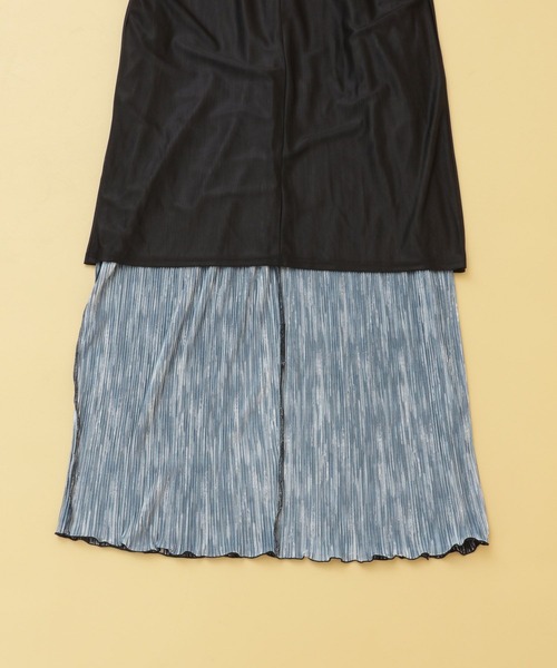 LEPSIM（レプシィム）の「【産前・産後対応】マタニティ／プリーツ柄キャミワンピース　497047（マタニティウェア/グッズ・レディース・ブラック/オフホワイト・FREE）」の12枚目の写真