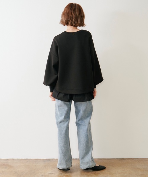 Emma Taylor(エマテイラー)の「ダンボールコクーンスリーブプルオーバー(Tシャツ/カットソー・レディース・ネイビー/ブラック/オフホワイト・FS/FREE)」の19枚目の写真