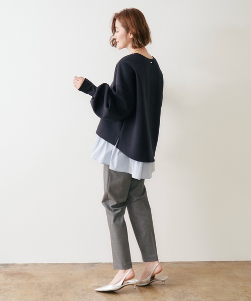 Emma Taylor(エマテイラー)の「ダンボールコクーンスリーブプルオーバー(Tシャツ/カットソー・レディース・ネイビー/ブラック/オフホワイト・FS/FREE)」の20枚目の写真