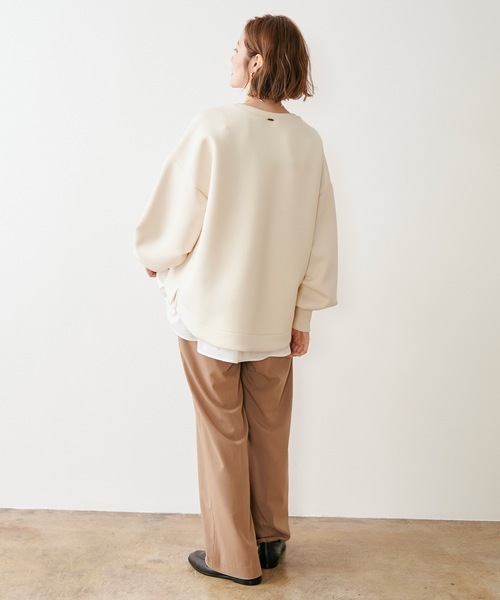 Emma Taylor(エマテイラー)の「ダンボールコクーンスリーブプルオーバー(Tシャツ/カットソー・レディース・ネイビー/ブラック/オフホワイト・FS/FREE)」の12枚目の写真