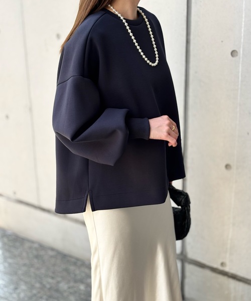 Emma Taylor(エマテイラー)の「ダンボールコクーンスリーブプルオーバー(Tシャツ/カットソー・レディース・ネイビー/ブラック/オフホワイト・FS/FREE)」の17枚目の写真