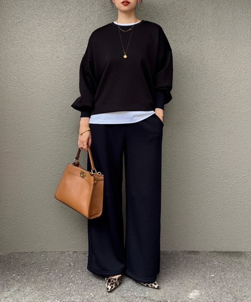 Emma Taylor(エマテイラー)の「ダンボールコクーンスリーブプルオーバー(Tシャツ/カットソー・レディース・ネイビー/ブラック/オフホワイト・FS/FREE)」の13枚目の写真
