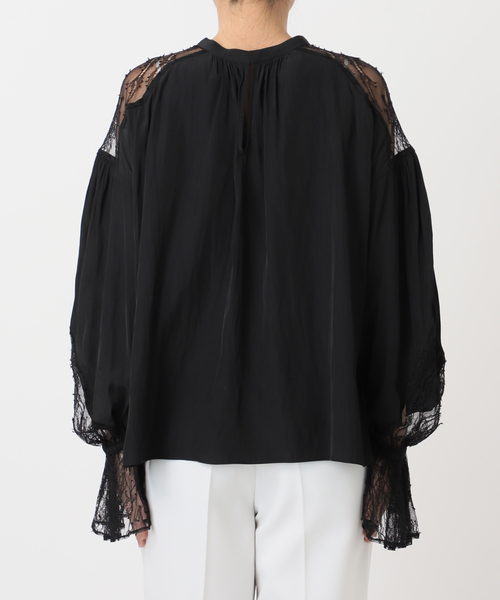 レーストリミングフリルカフスブラウス セール】レーストリミングフリルカフスブラウス（シャツ/ブラウス