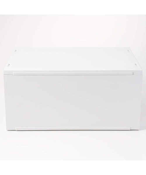 無印良品（ムジルシリョウヒン）の「再生ポリプロピレン入り　小物収納ケース　ワイド　大　ホワイトグレー　約幅３７×奥行２６×高さ１７．５ｃｍ（収納グッズ・メンズ・ライトグレー系・大）」の9枚目の写真