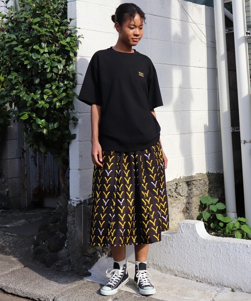 moyan ecri(モヤン エクリ)の「<moyan ecri>リバーシブル/アフリカ生地ロングスカートAFRICA REVERSIBLE DRAWSTRING SKIRT(スカート・レディース・グリーン系その他/パープル系その他/レッド系その他/イエロー系その他/ブラック系その他・FREE)」の9枚目の写真