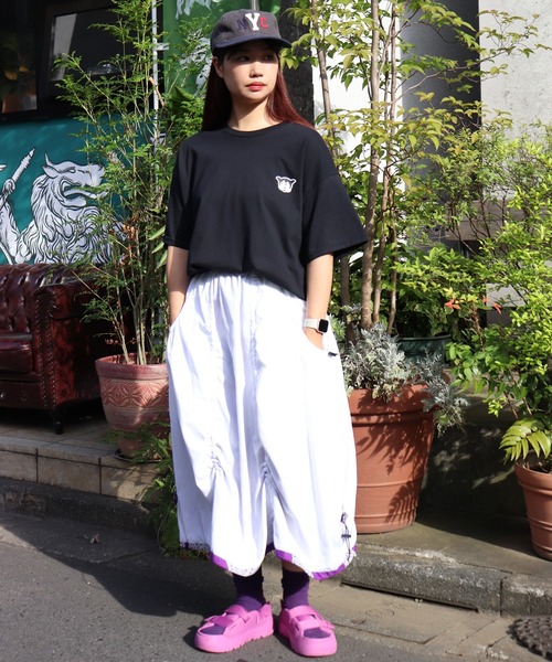 moyan ecri(モヤン エクリ)の「<moyan ecri>リバーシブル/アフリカ生地ロングスカートAFRICA REVERSIBLE DRAWSTRING SKIRT(スカート・レディース・グリーン系その他/パープル系その他/レッド系その他/イエロー系その他/ブラック系その他・FREE)」の17枚目の写真